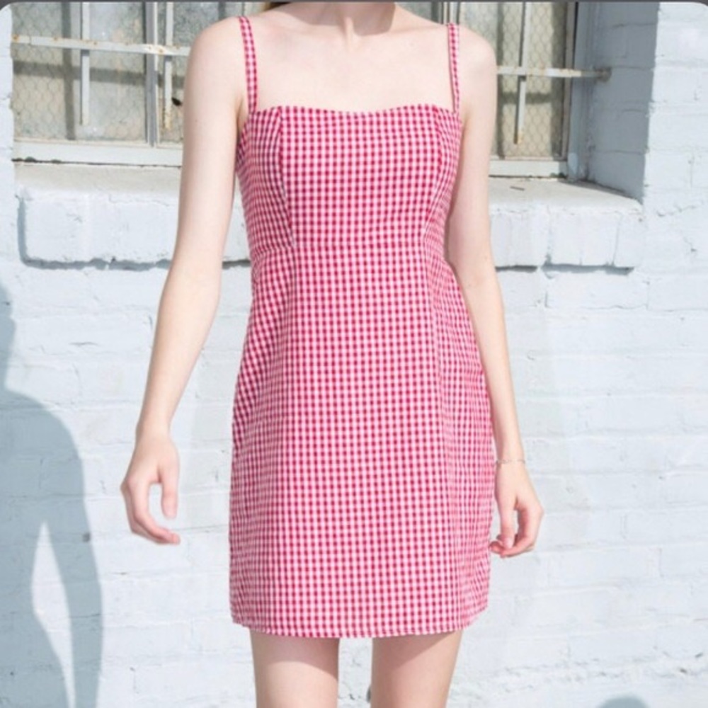 brandy melville red gingham dress